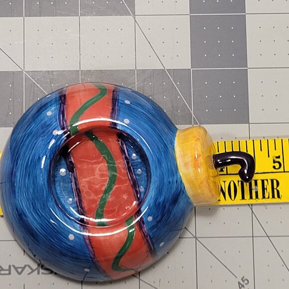 Set of 3 - Tea-light candle holder - ceramic - Hand Painted - Marianne Richmonds - Picture 16 of 16